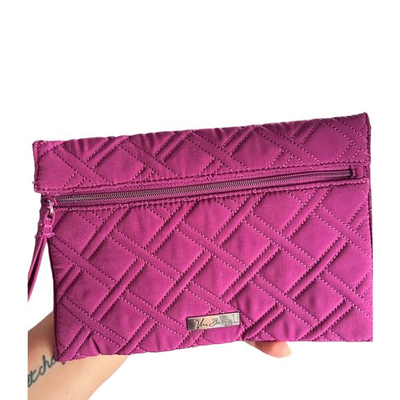 Vera Bradley Plum Wristlet with card pockets-EUC - Picture 1 of 4